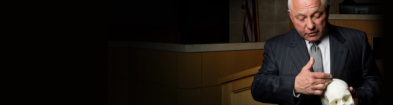 Photo of Michael F. Pezzulli in courtroom